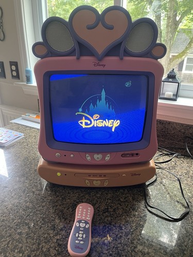 Vintage disney pink crt - disney,