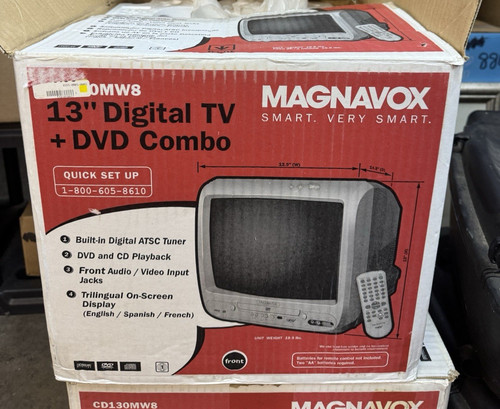 Nib magnavox cd130mw8 crt - magnavox,